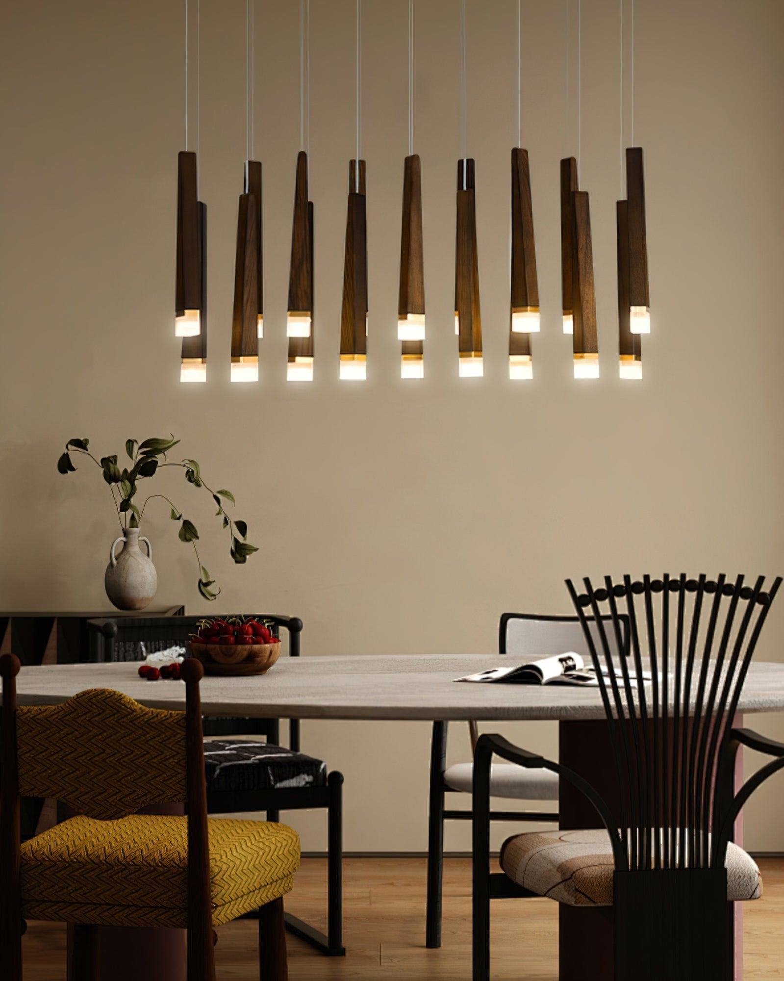 Armarila Firewood Stick Wood Chandelier - Lamp Outdoor