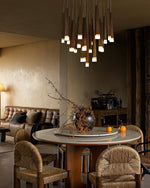 Armarila Firewood Stick Wood Chandelier - Lamp Outdoor