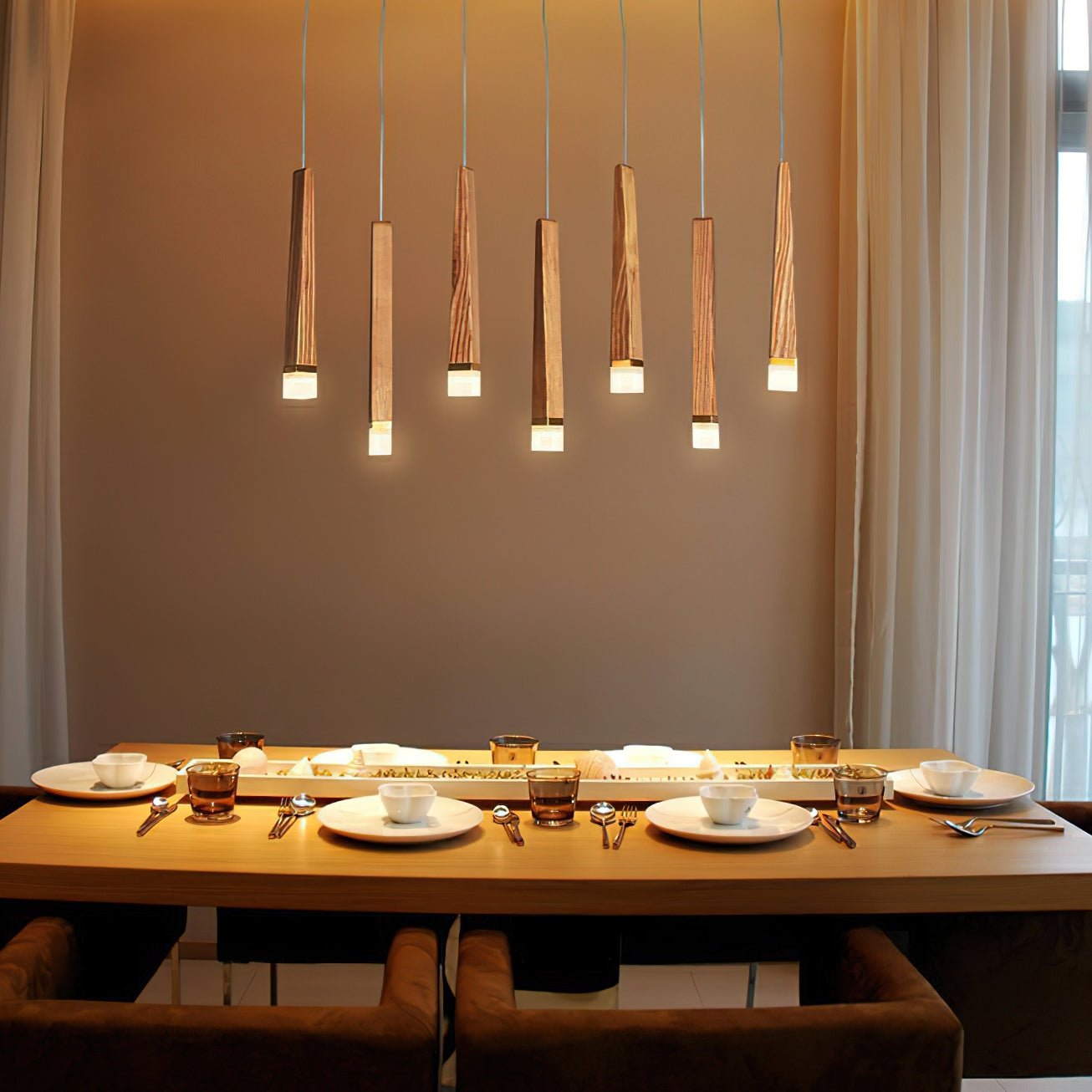 Armarila Firewood Stick Wood Chandelier - Lamp Outdoor