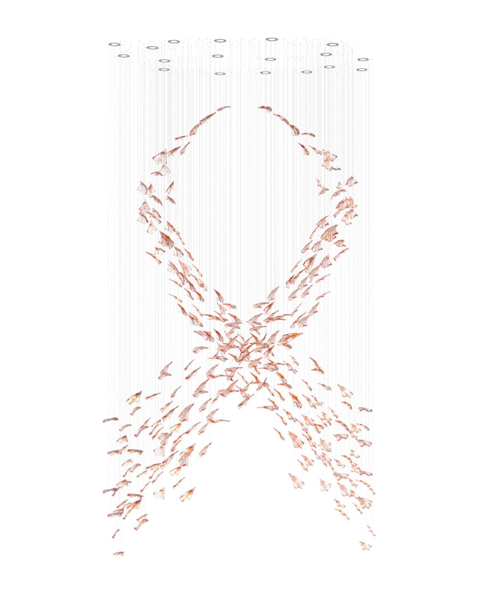 Elmiros Petal Glass Chandelier - Lamp Outdoor