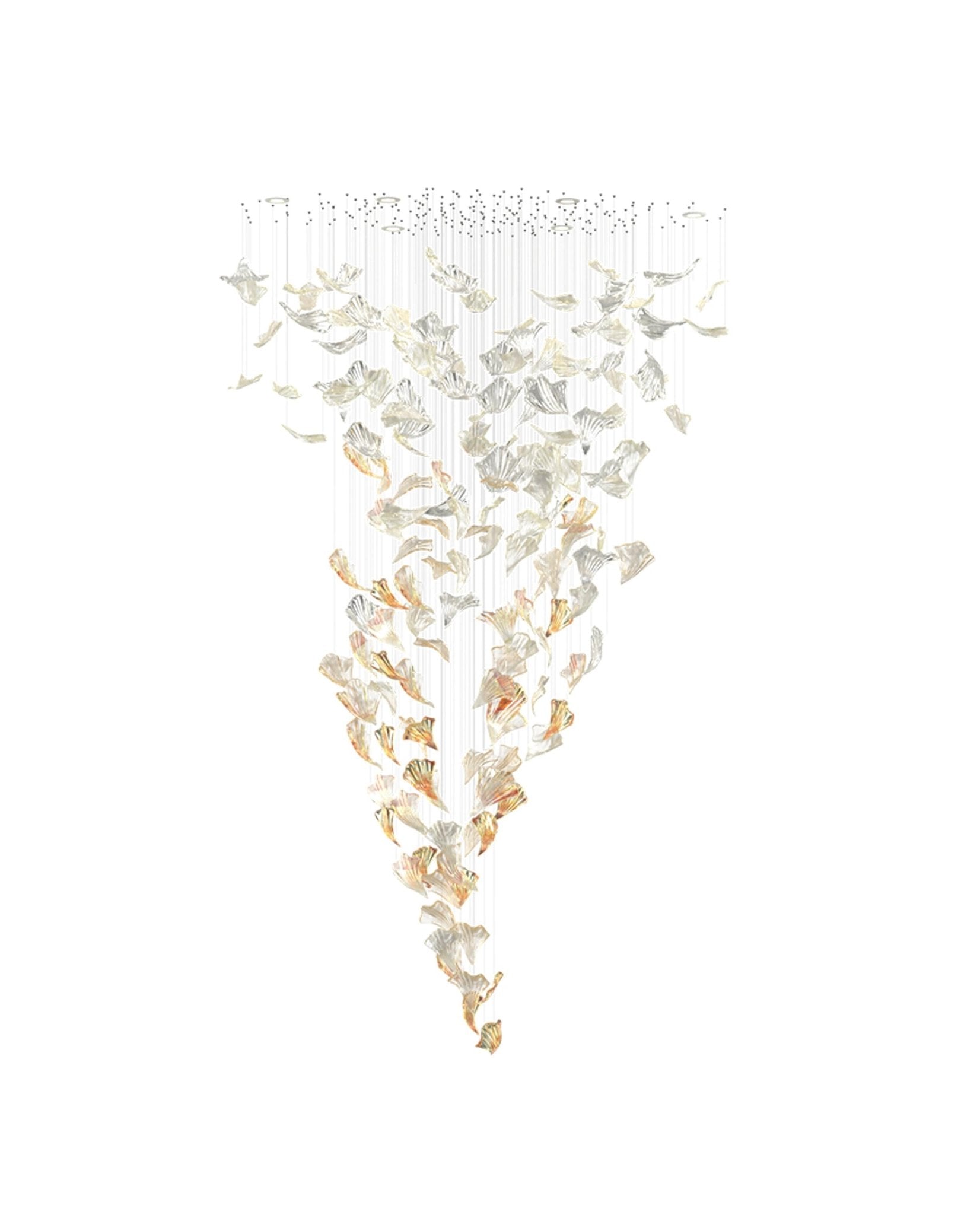 Elmiros Petal Glass Chandelier - Lamp Outdoor