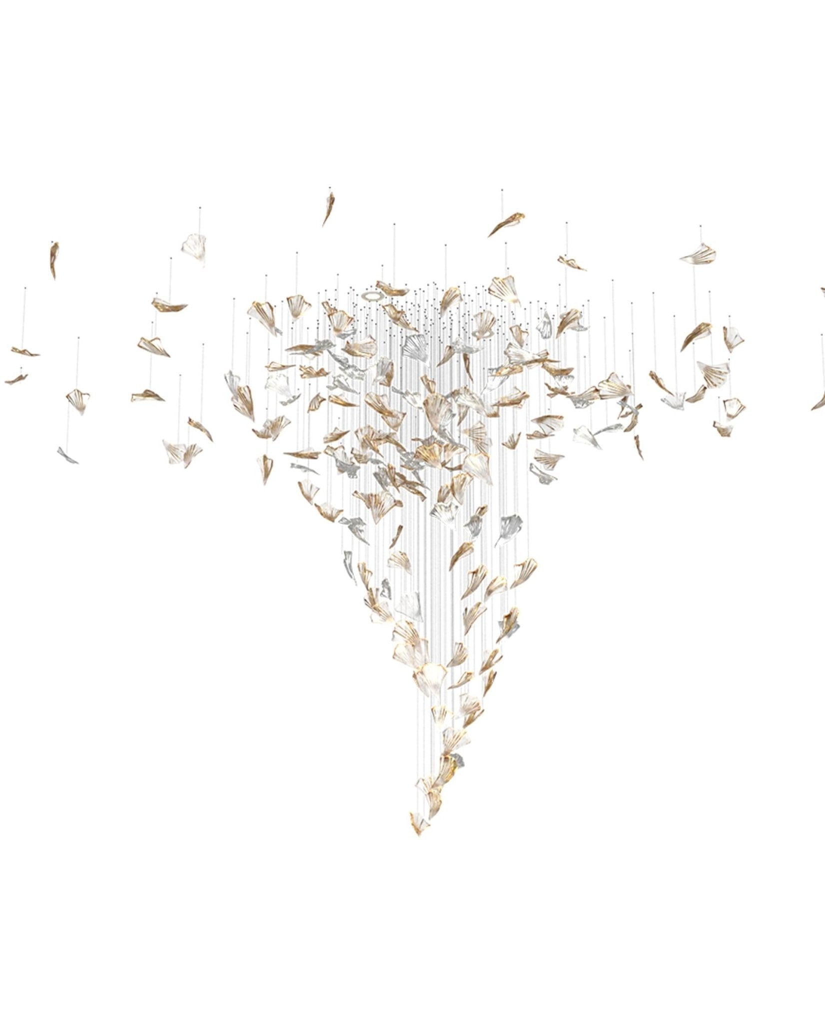 Elmiros Petal Glass Chandelier - Lamp Outdoor