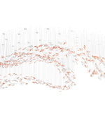Elmiros Petal Glass Chandelier - Lamp Outdoor