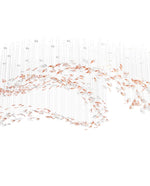 Elmiros Petal Glass Chandelier - Lamp Outdoor