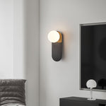 Flat Base Globe Sconce - Lamp Outdoor