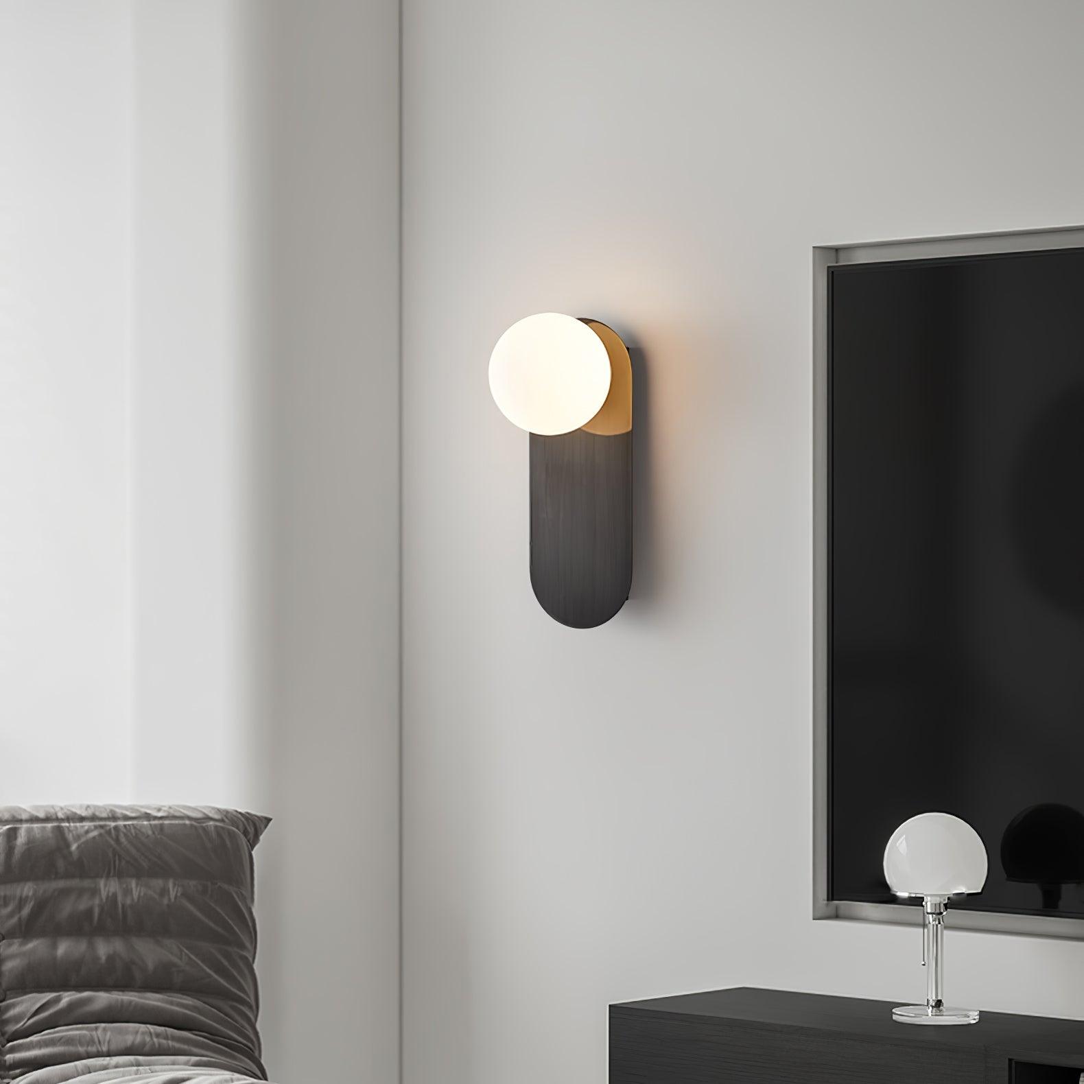Flat Base Globe Sconce - Lamp Outdoor