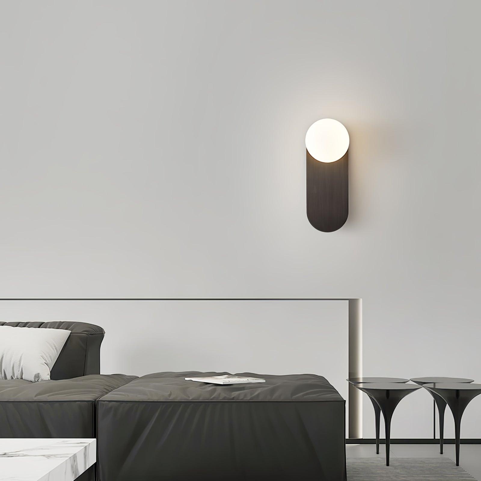 Flat Base Globe Sconce - Lamp Outdoor