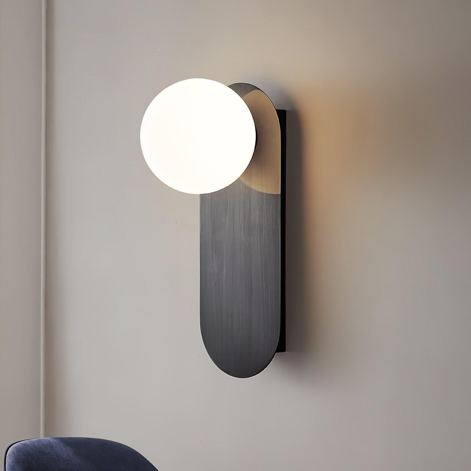 Flat Base Globe Sconce - Lamp Outdoor