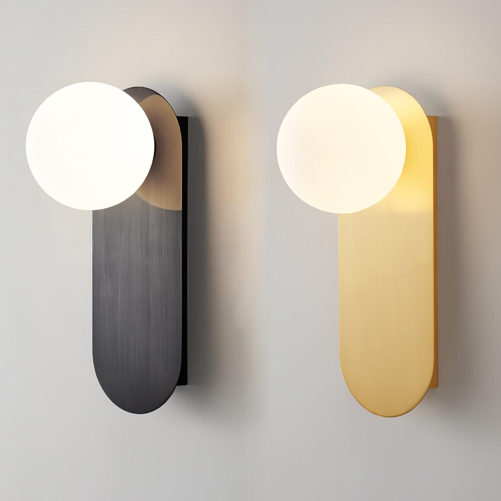 Flat Base Globe Sconce - Lamp Outdoor