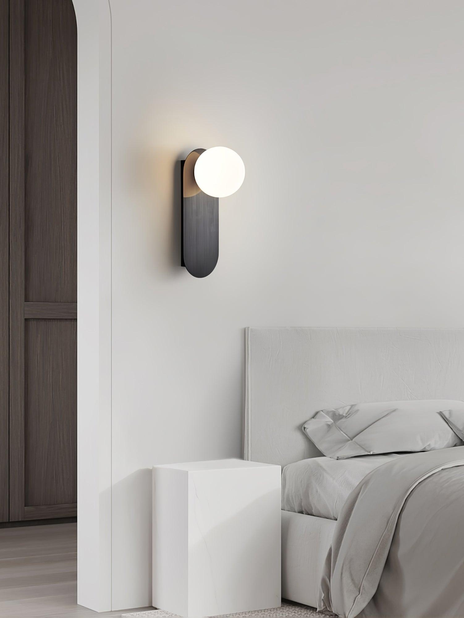 Flat Base Globe Sconce - Lamp Outdoor