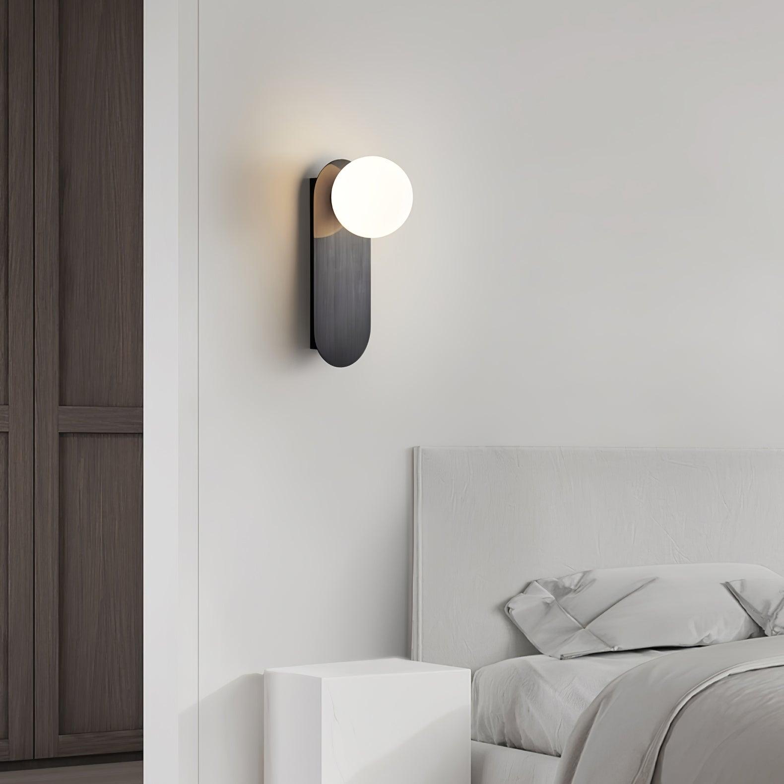 Flat Base Globe Sconce - Lamp Outdoor