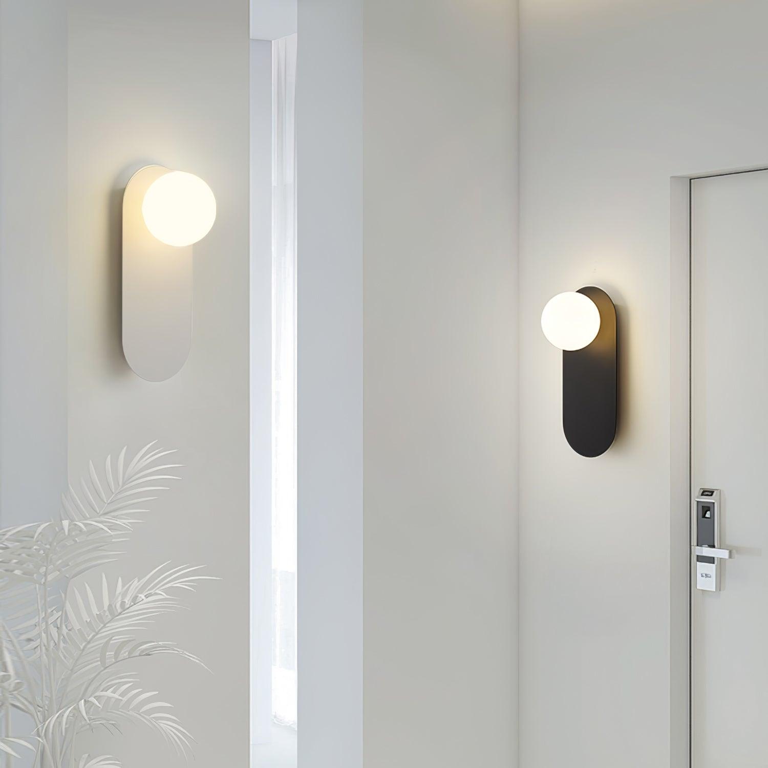 Flat Base Globe Sconce - Lamp Outdoor