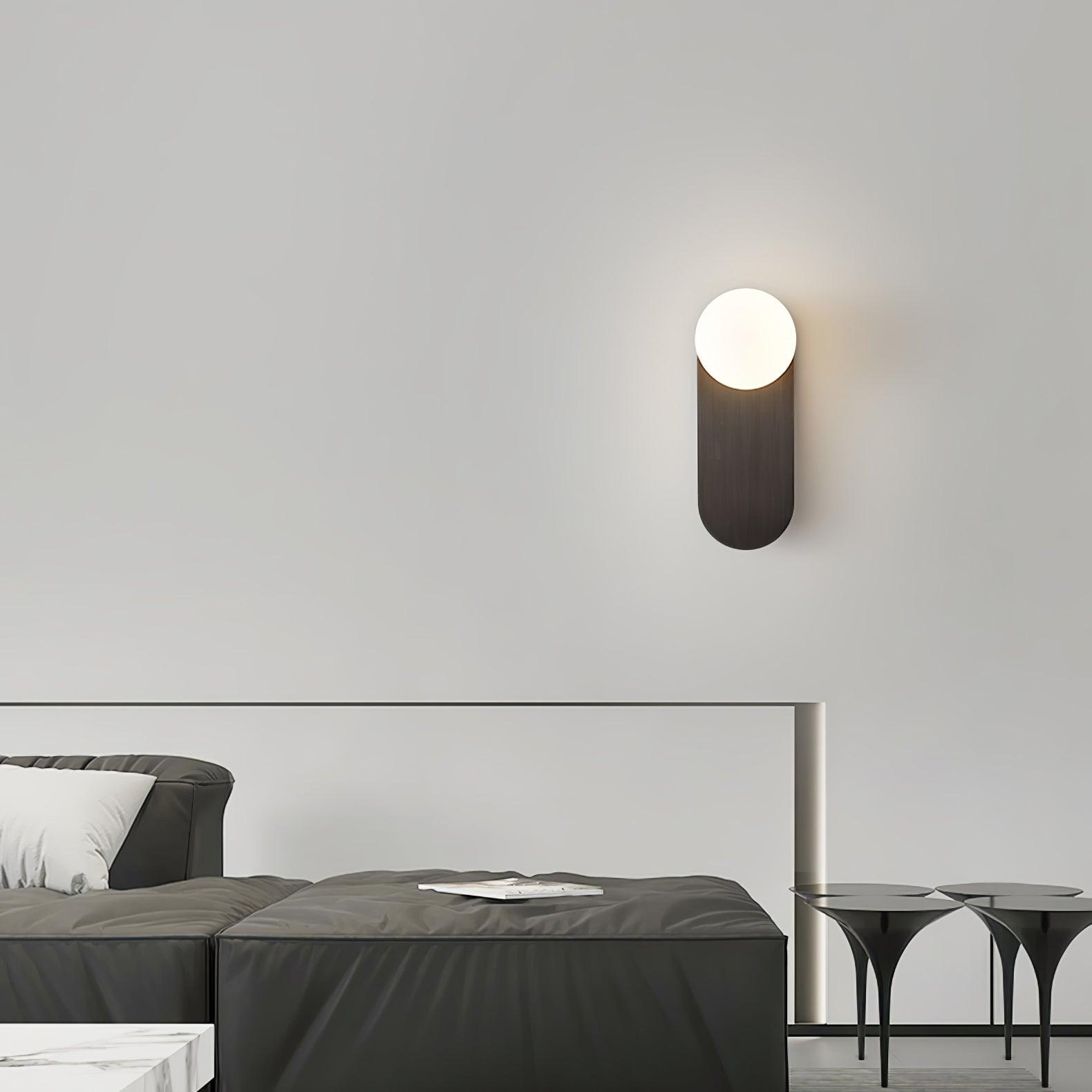 Flat Base Globe Sconce - Lamp Outdoor
