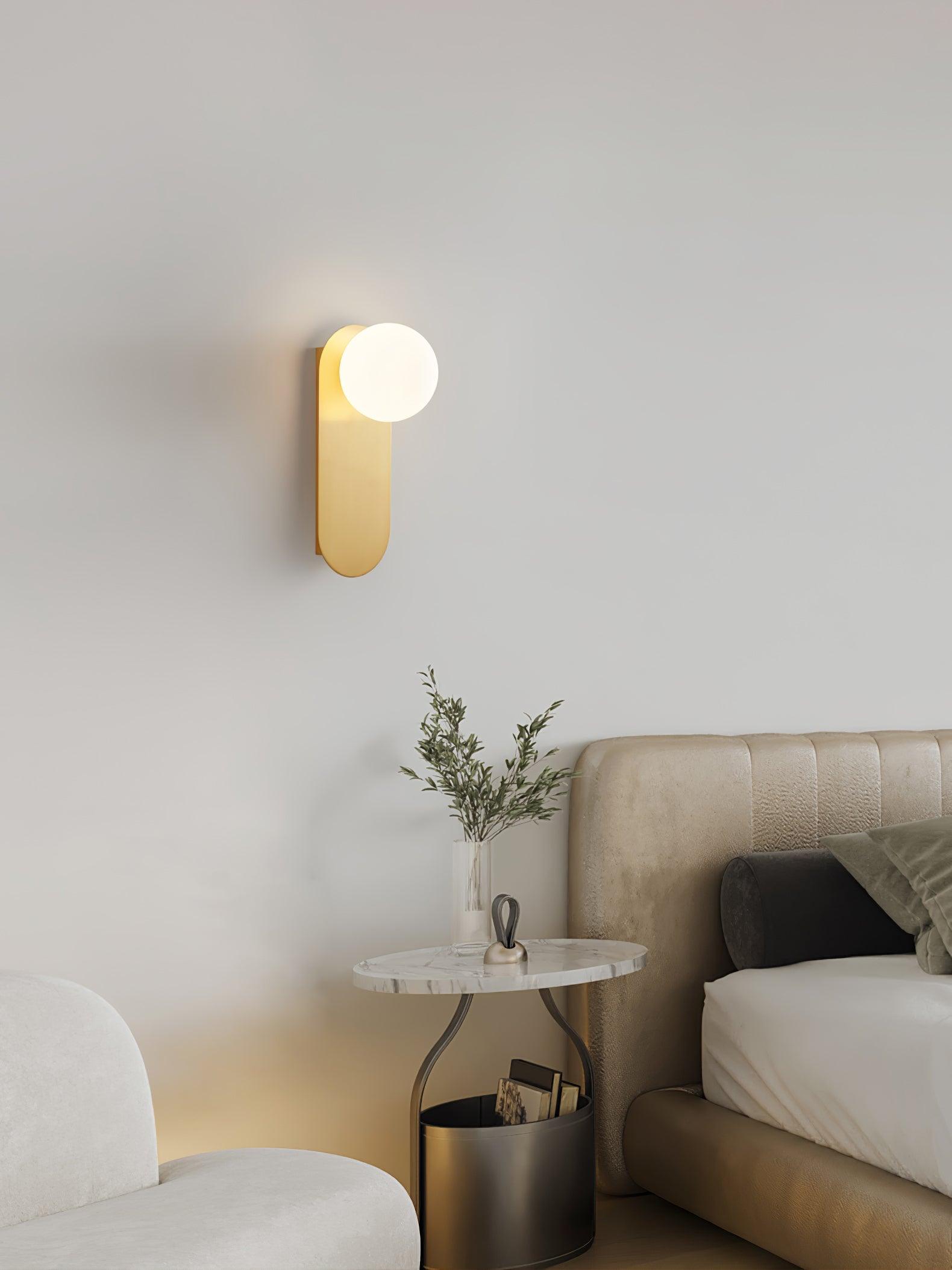 Flat Base Globe Sconce - Lamp Outdoor