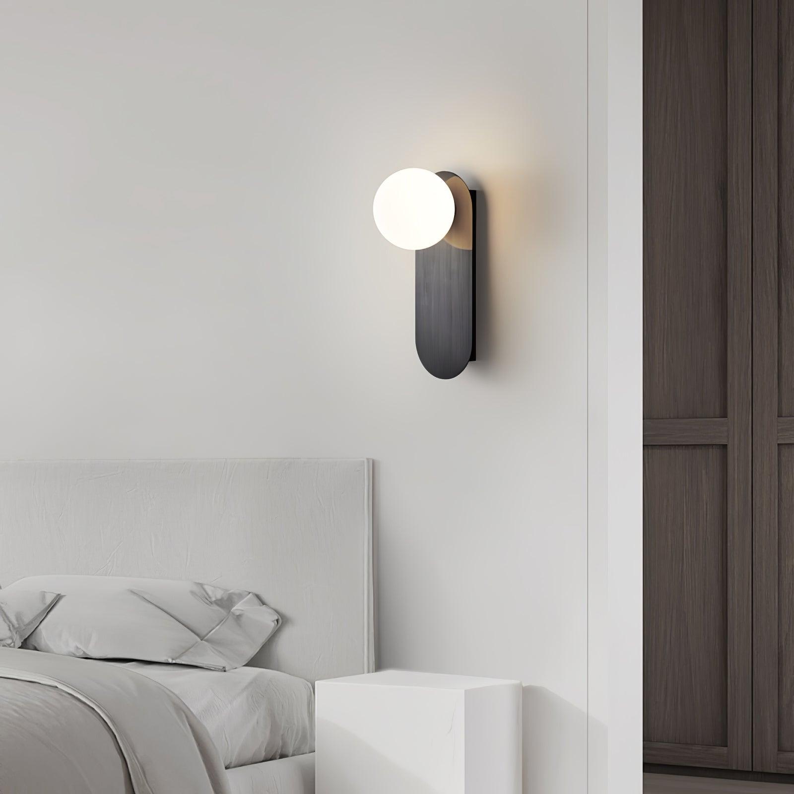 Flat Base Globe Sconce - Lamp Outdoor