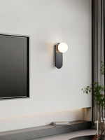 Flat Base Globe Sconce - Lamp Outdoor