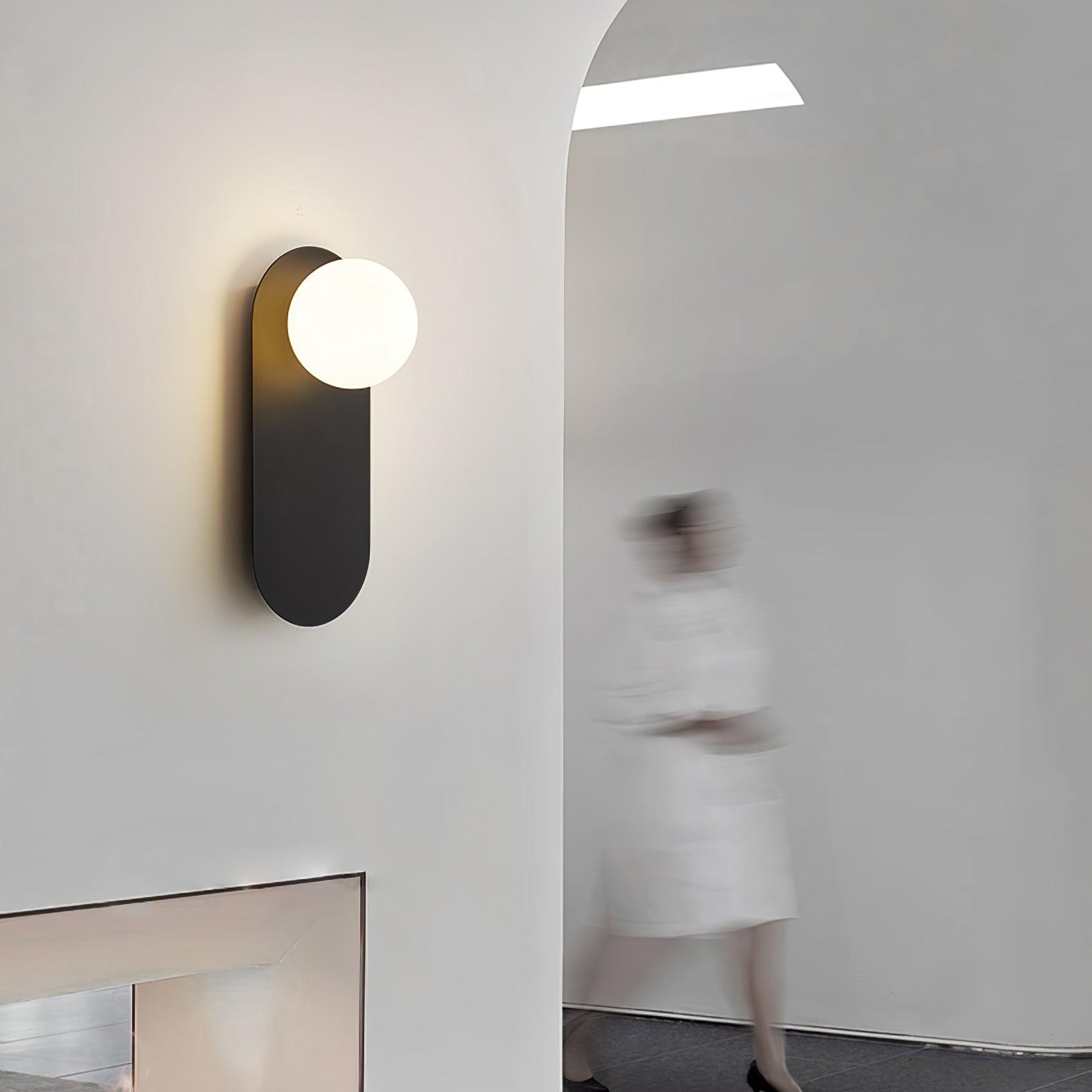 Flat Base Globe Sconce - Lamp Outdoor
