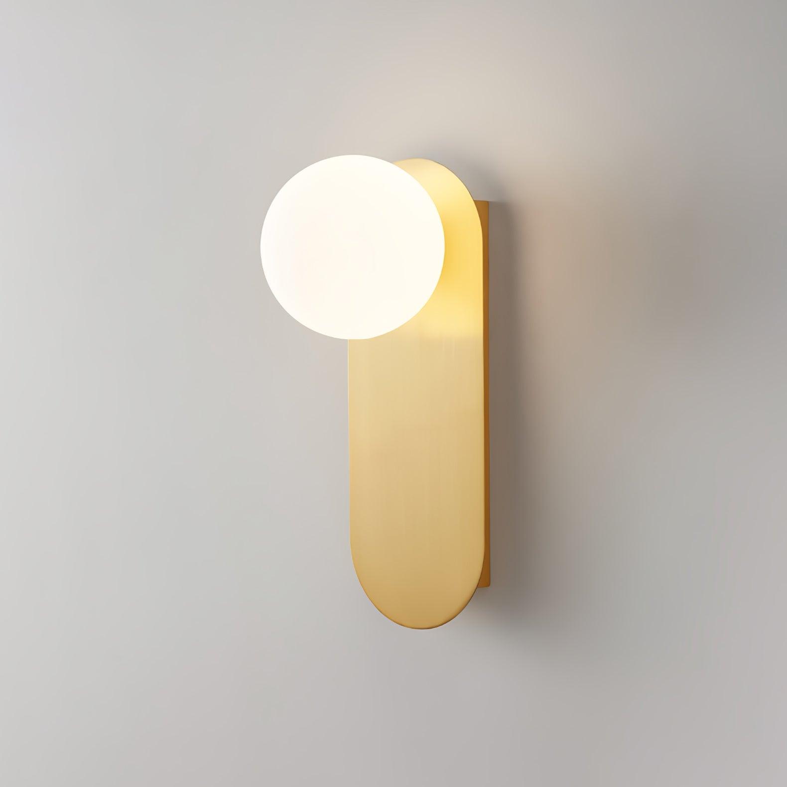 Flat Base Globe Sconce - Lamp Outdoor