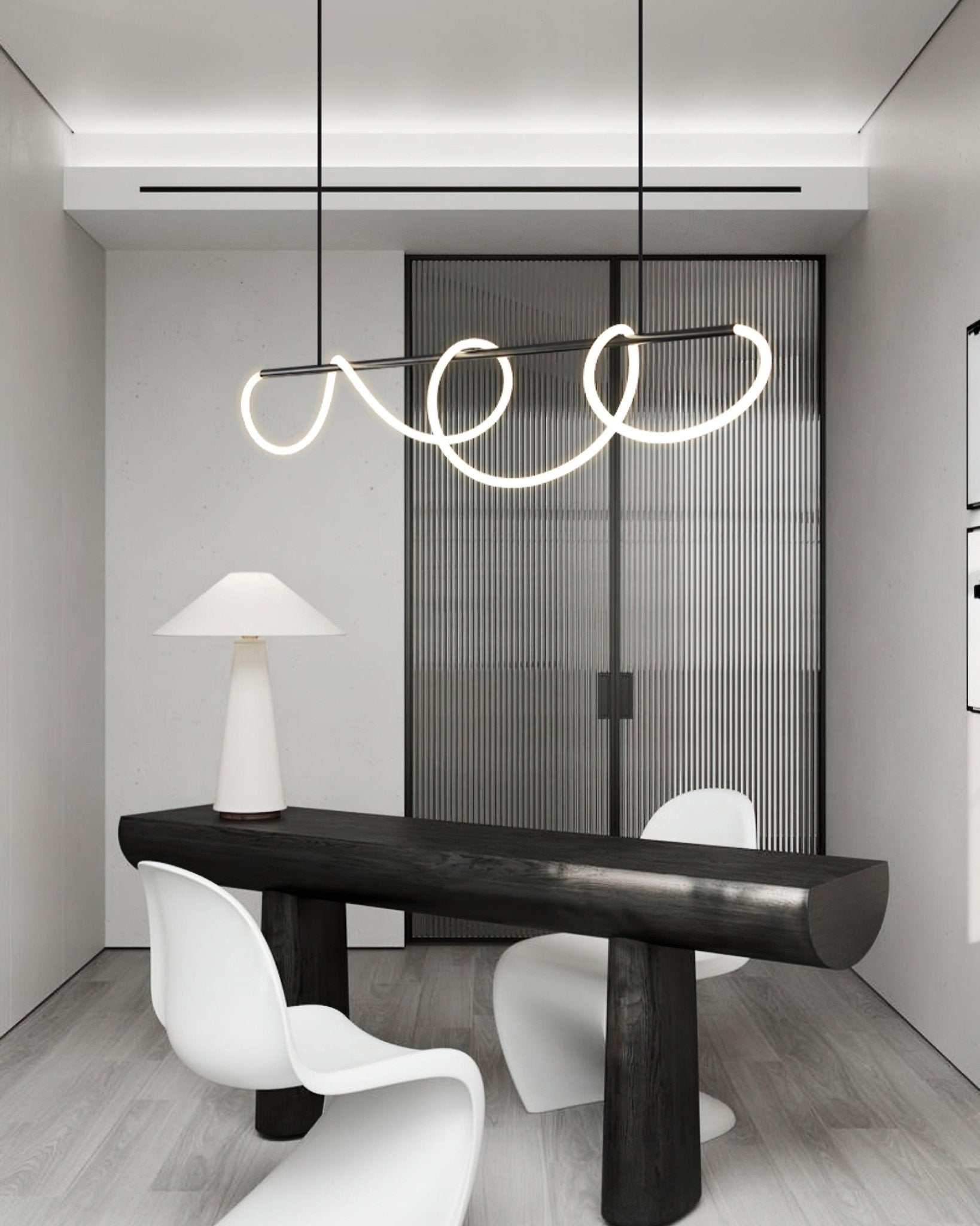 Lustra Chandelier Flexible Silicone Curve Modern Elegant - Letslighting