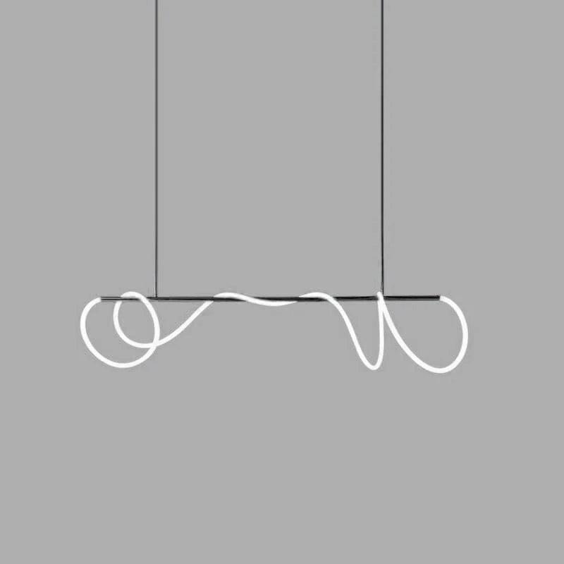 Lustra Chandelier Flexible Silicone Curve Modern Elegant - Letslighting
