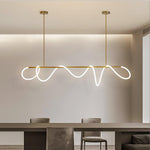 Lustra Chandelier Flexible Silicone Curve Modern Elegant - Letslighting