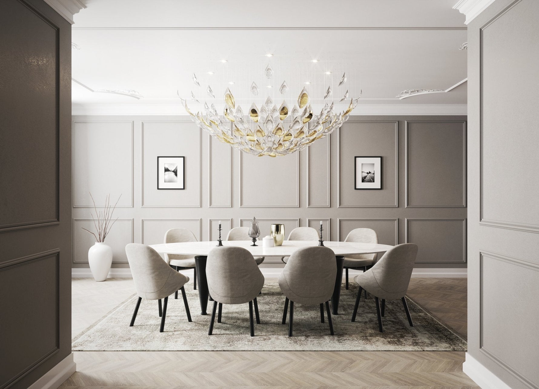 Avynen Crystal Petal Chandelier - Lamp Outdoor