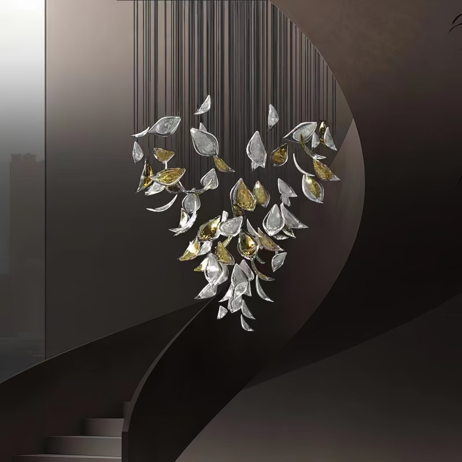 Avynen Crystal Petal Chandelier - Lamp Outdoor