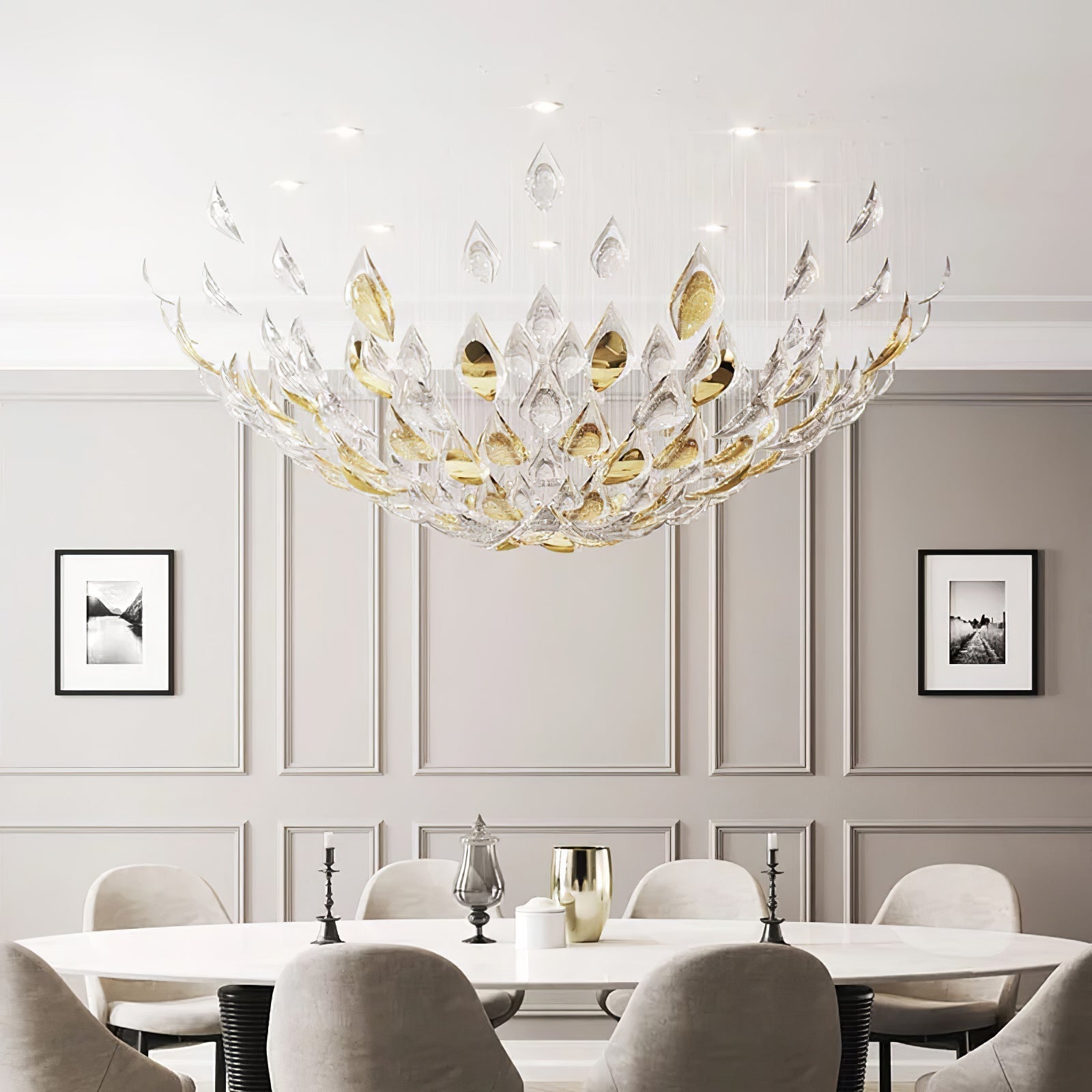 Avynen Crystal Petal Chandelier - Lamp Outdoor