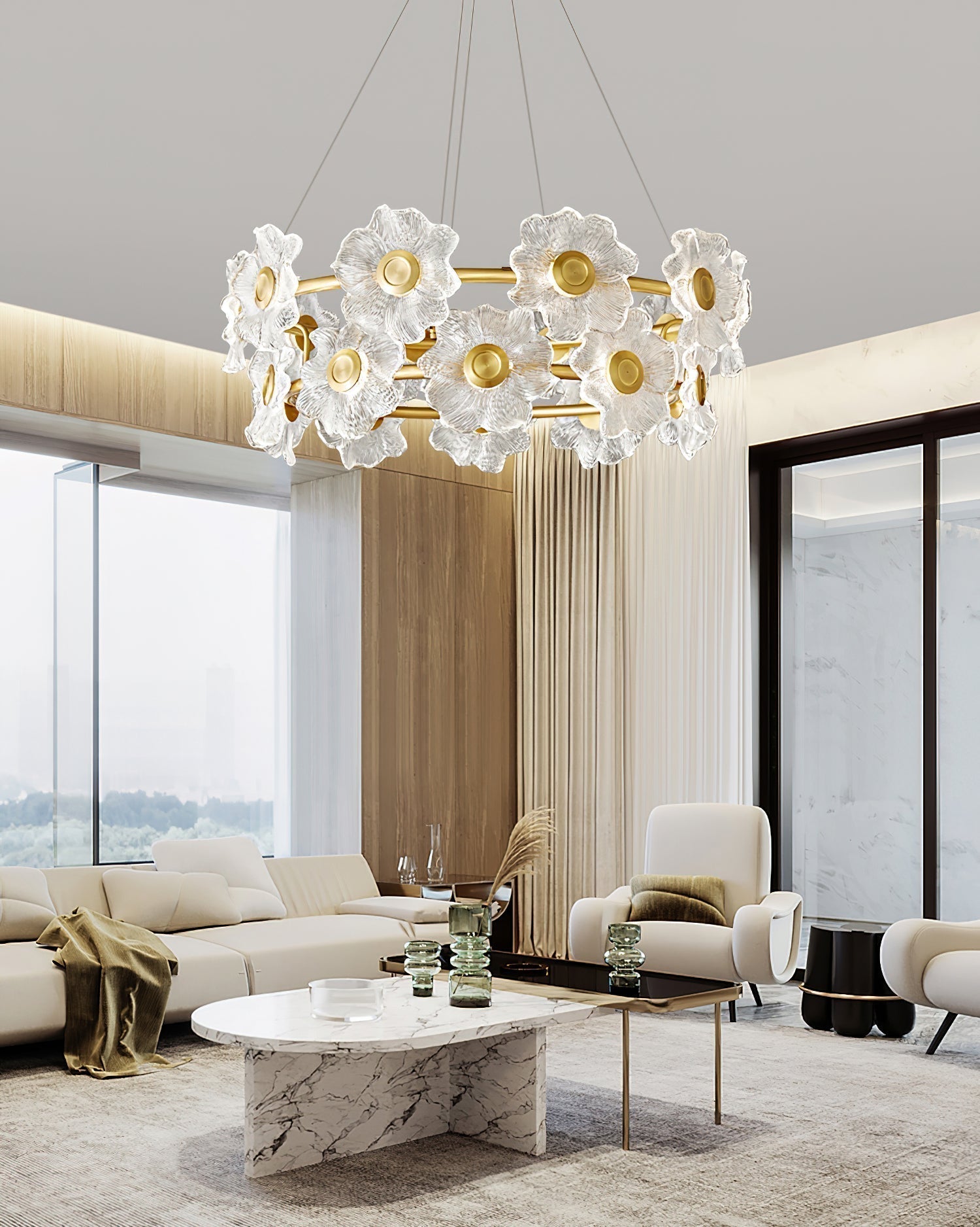 Flora Glass Chandelier - Lamp Outdoor