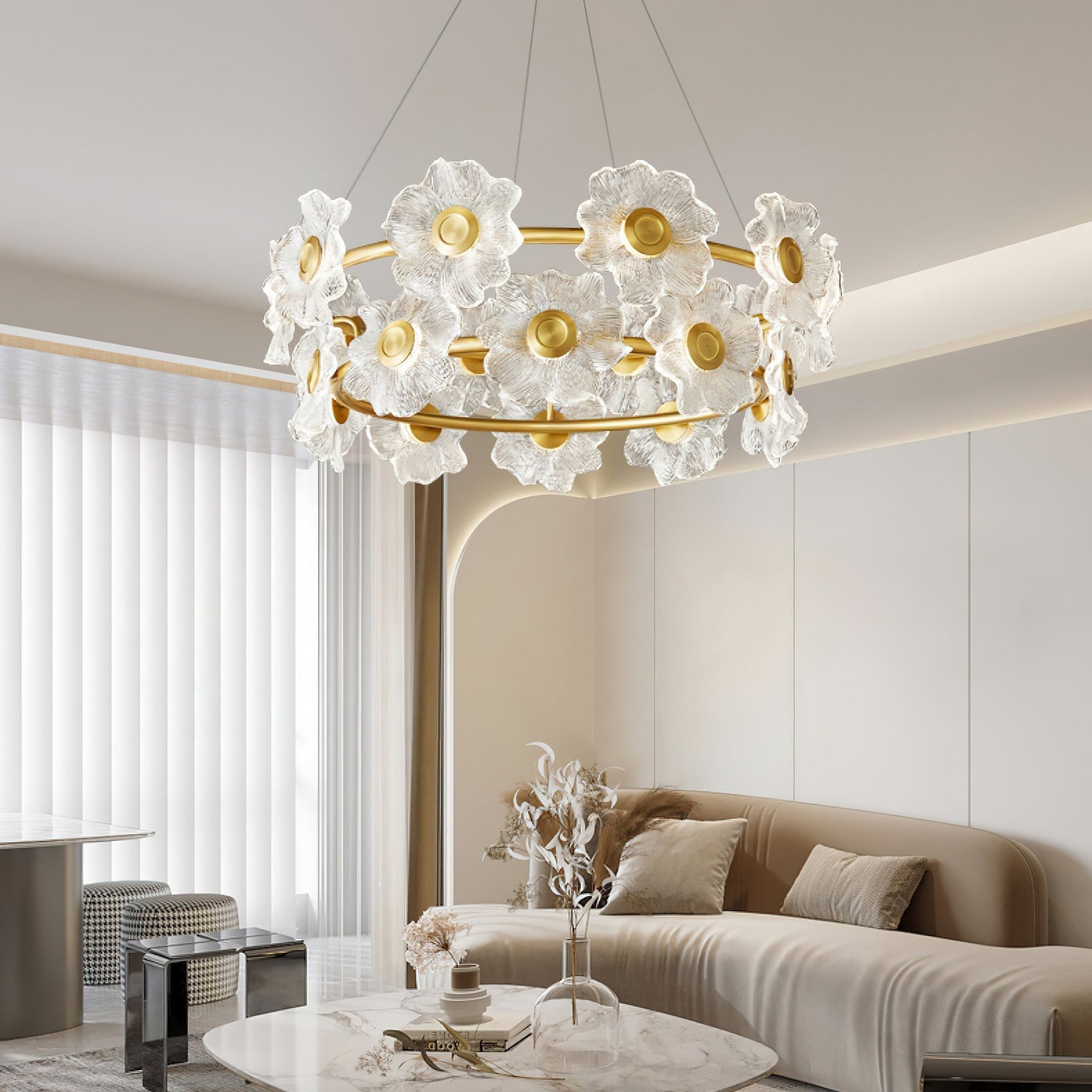 Flora Glass Chandelier - Lamp Outdoor