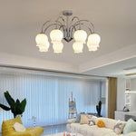 Aurora Chandelier Floral Glass - Lamp Outdoor