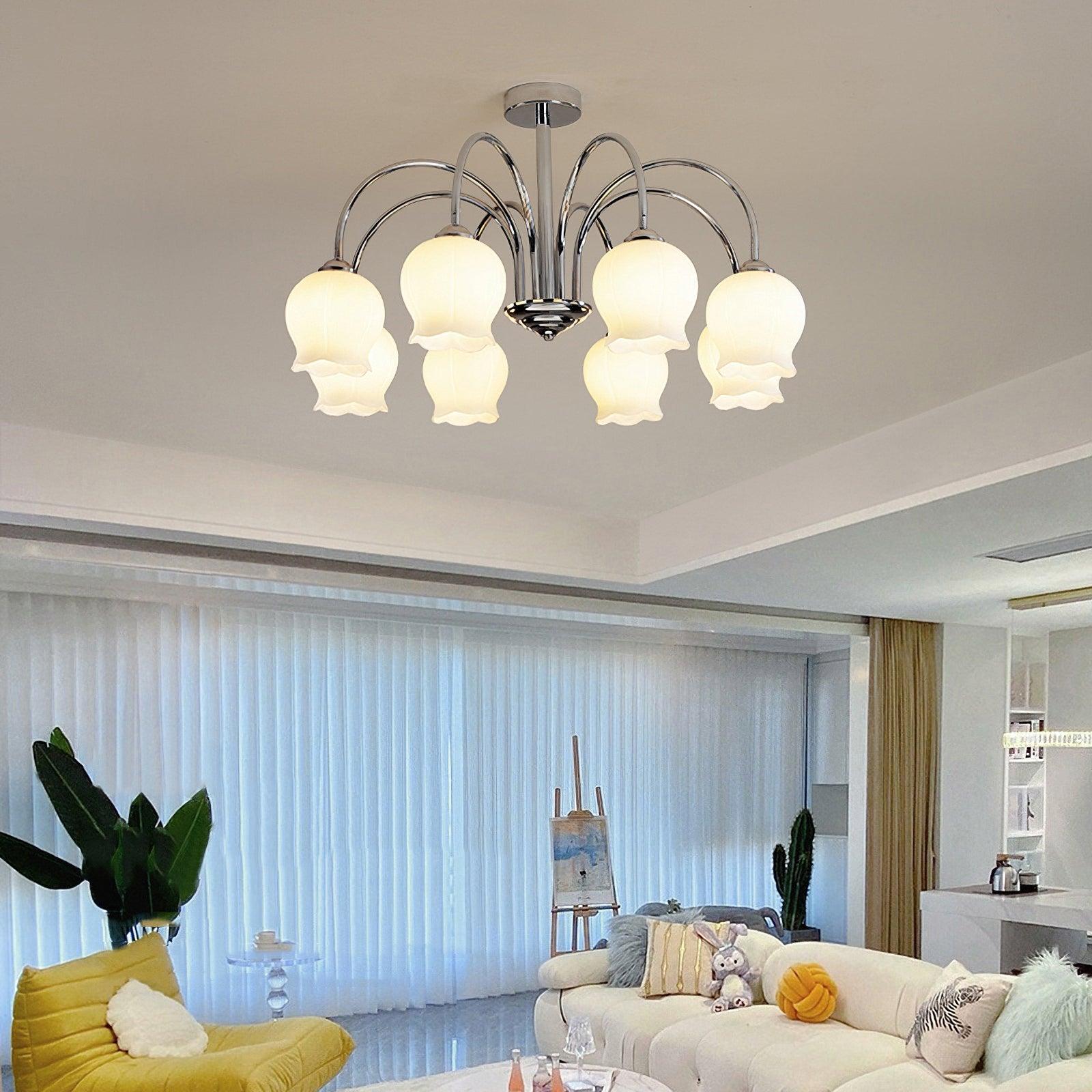 Aurora Chandelier Floral Glass - Lamp Outdoor