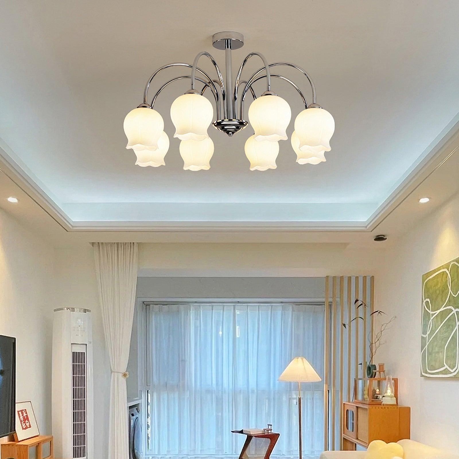 Aurora Chandelier Floral Glass - Lamp Outdoor