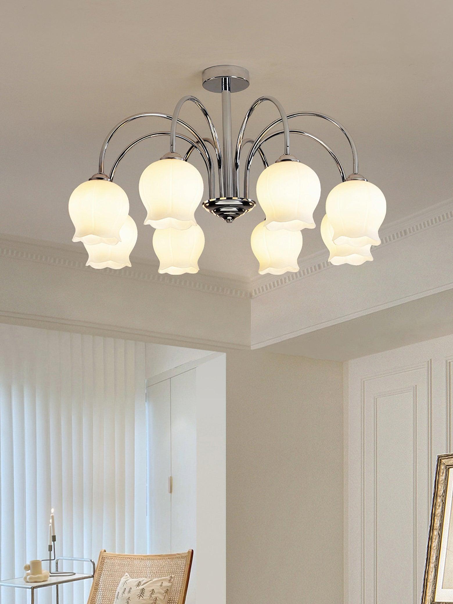 Aurora Chandelier Floral Glass - Lamp Outdoor