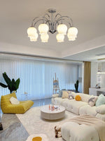 Aurora Chandelier Floral Glass - Lamp Outdoor
