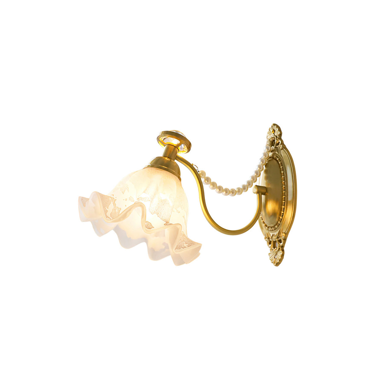 Floral Contemporary Glass Wall Light
