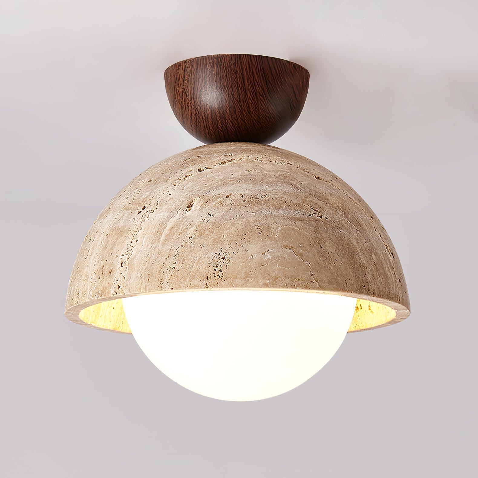 Solana Travertine Ceiling Light - Lamp Outdoor