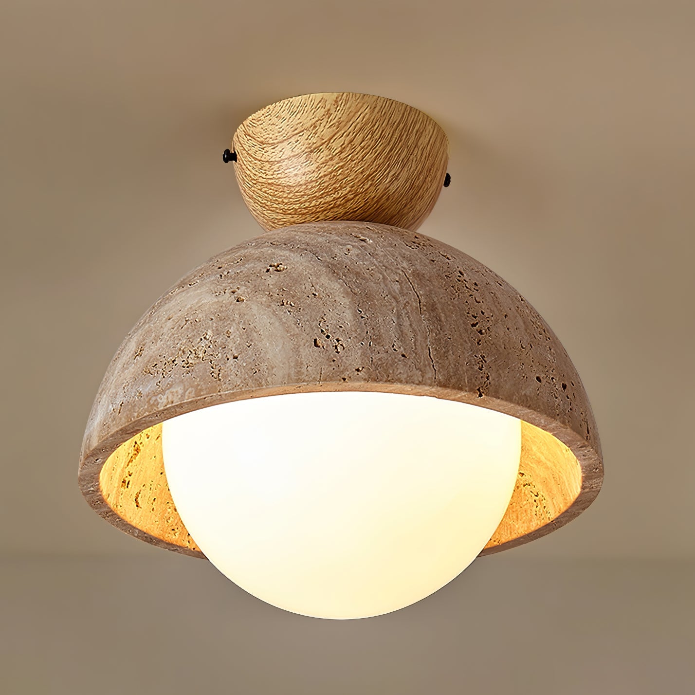 Solana Travertine Ceiling Light - Lamp Outdoor