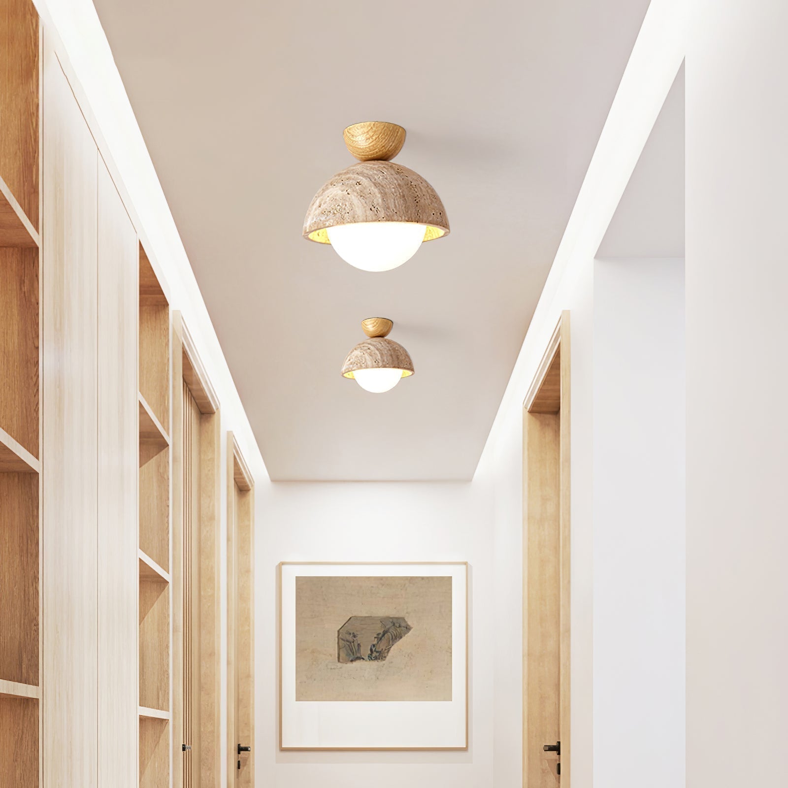 Solana Travertine Ceiling Light - Lamp Outdoor