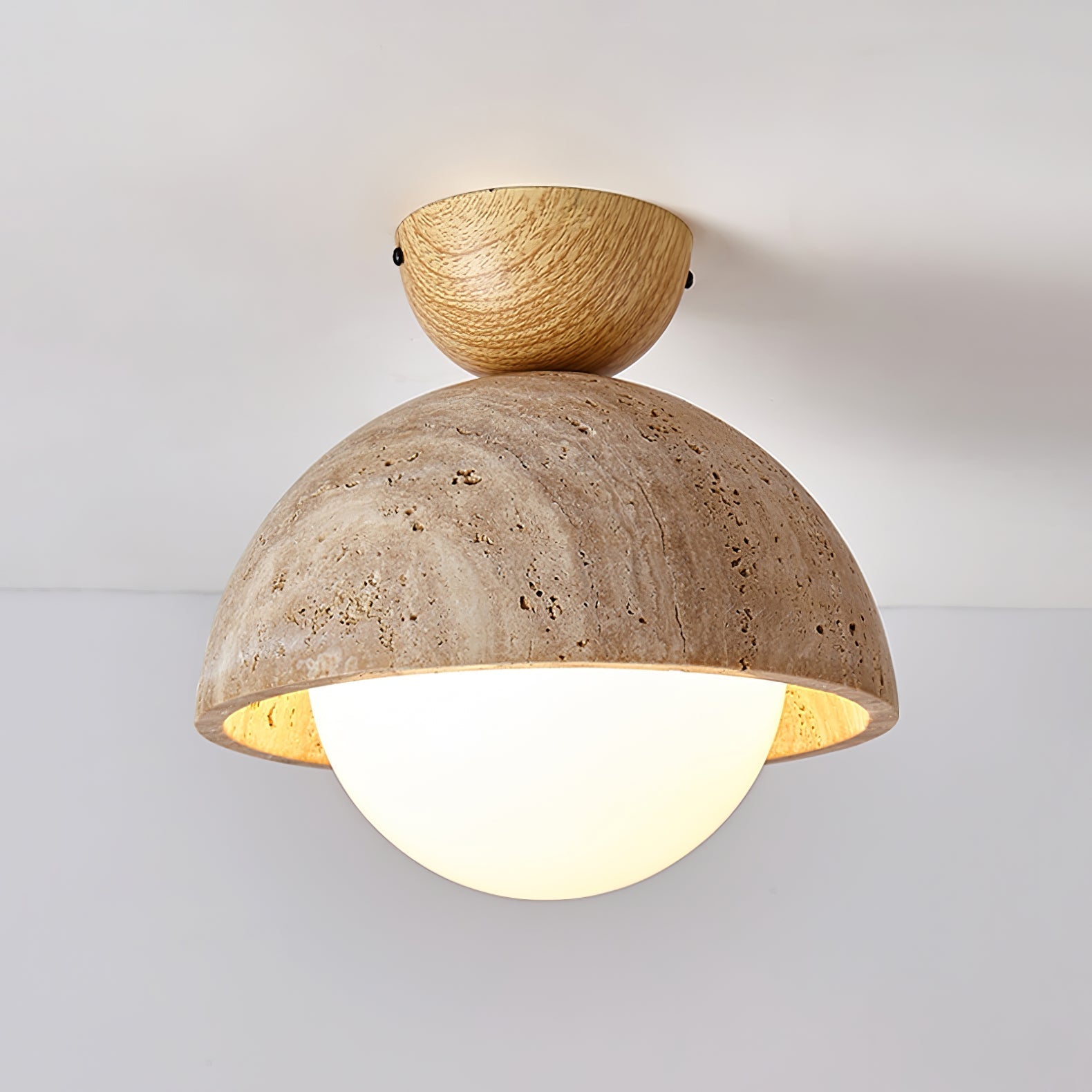 Solana Travertine Ceiling Light - Lamp Outdoor