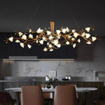 Avaros Postmodern Luxury Flower Bloom Branch Brass Ceramic Chandelier - Lamp Outdoor