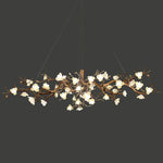 Avaros Postmodern Luxury Flower Bloom Branch Brass Ceramic Chandelier - Lamp Outdoor