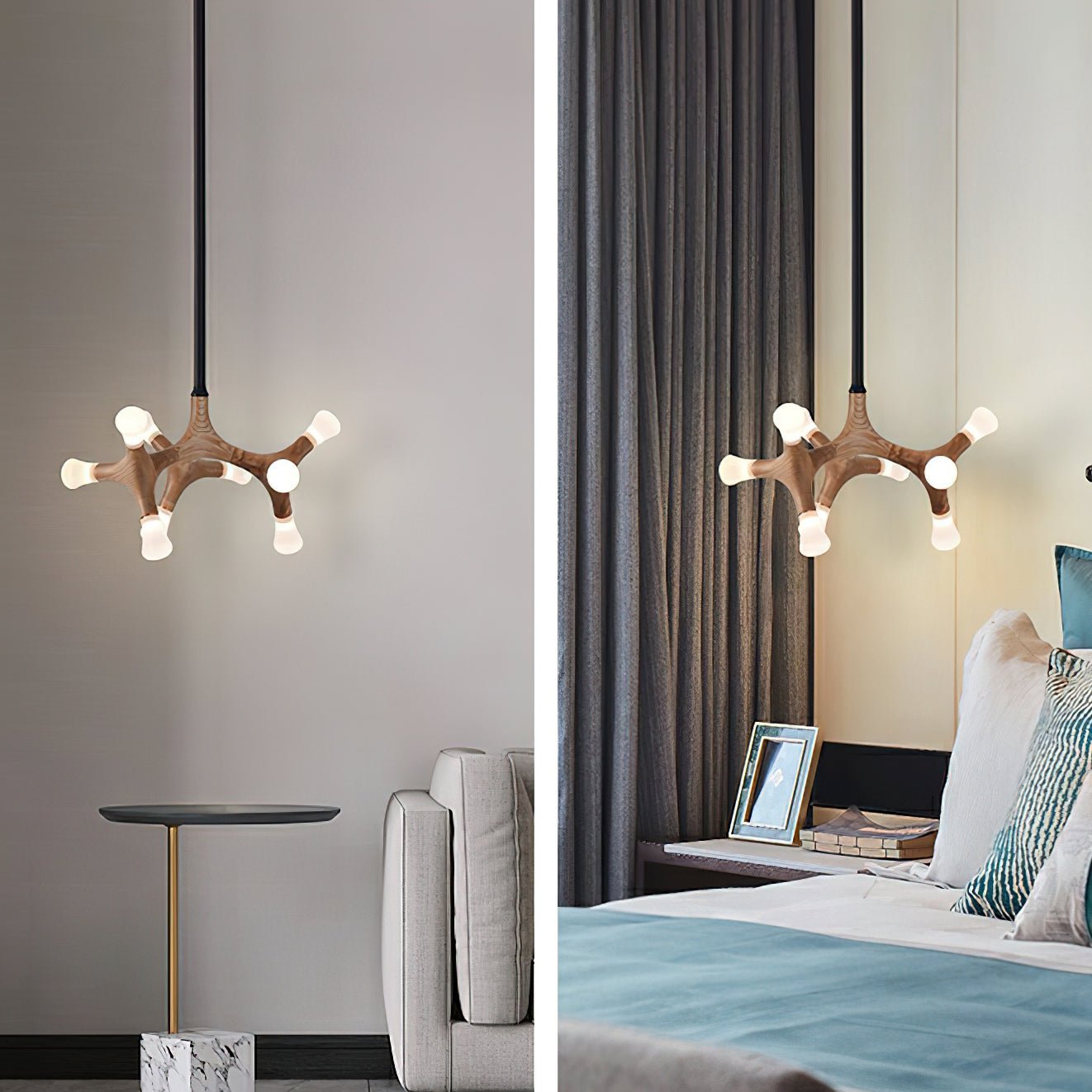 Mynorila Branch-Design Wood Pendant Light - Lamp Outdoor