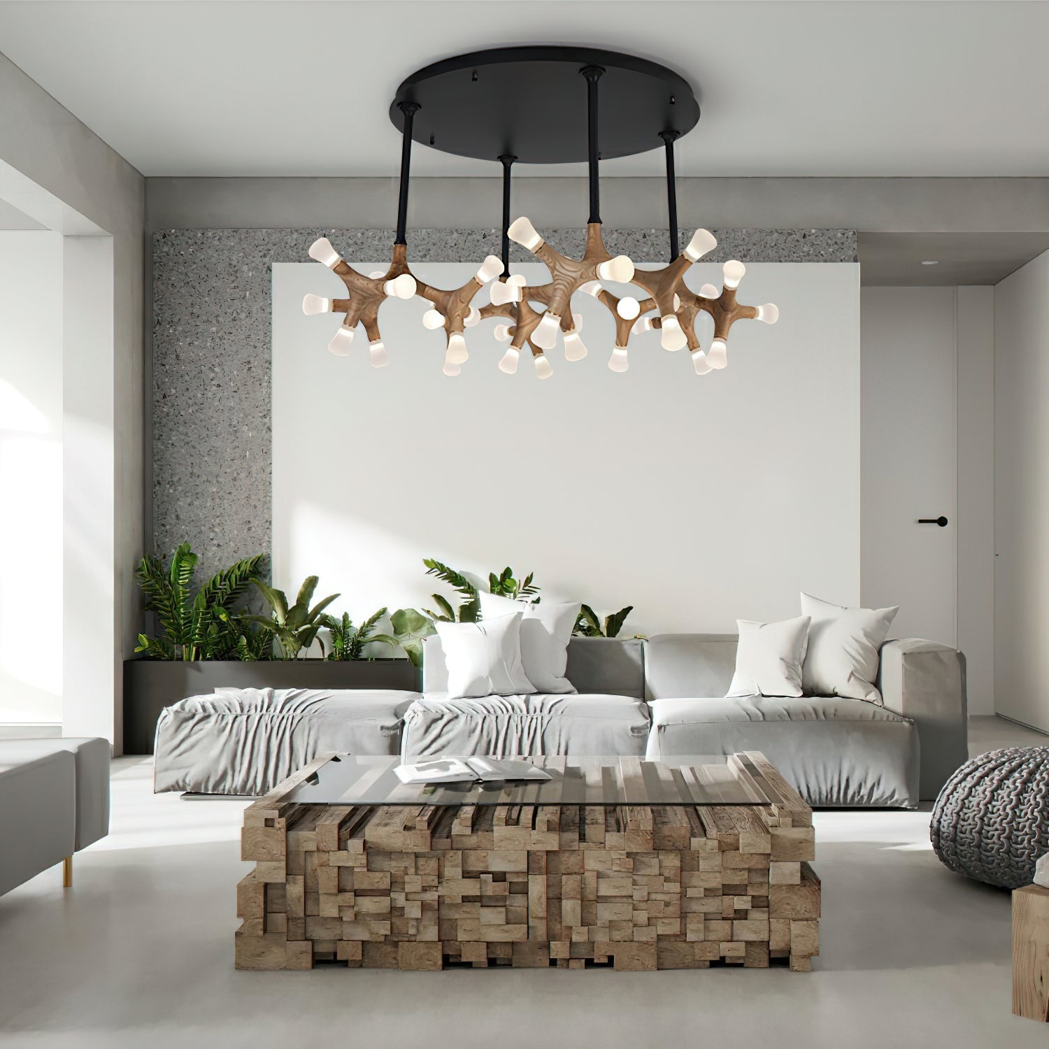 Mynorila Branch-Design Wood Pendant Light - Lamp Outdoor