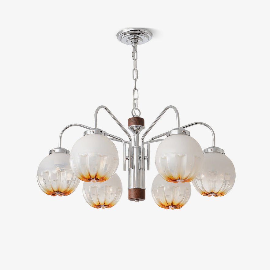 Ulliria Nordic Art Flower Walnut Glass Chandelier - Lamp Outdoor