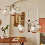 Ulliria Nordic Art Flower Walnut Glass Chandelier - Lamp Outdoor
