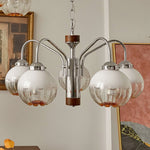 Ulliria Nordic Art Flower Walnut Glass Chandelier - Lamp Outdoor