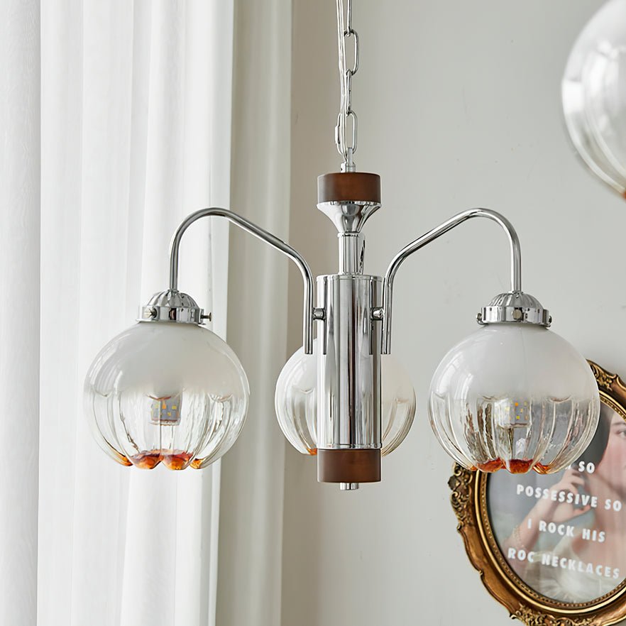 Ulliria Nordic Art Flower Walnut Glass Chandelier - Lamp Outdoor