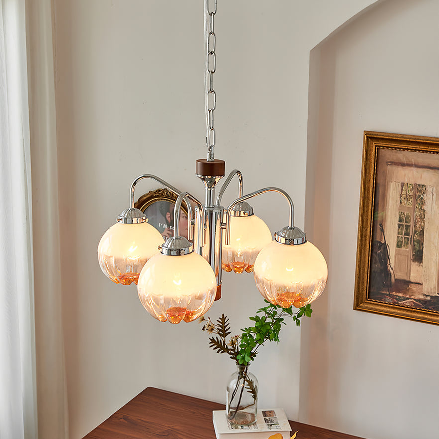 Ulliria Nordic Art Flower Walnut Glass Chandelier - Lamp Outdoor