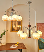 Ulliria Nordic Art Flower Walnut Glass Chandelier - Lamp Outdoor